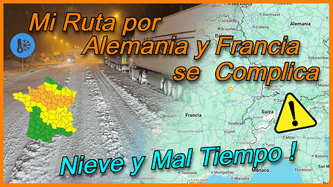 Nieve y Mal Tiempo! Mi Ruta por Alemania y Francia se Complica #nieve #maltiempo #nevadas #camionero