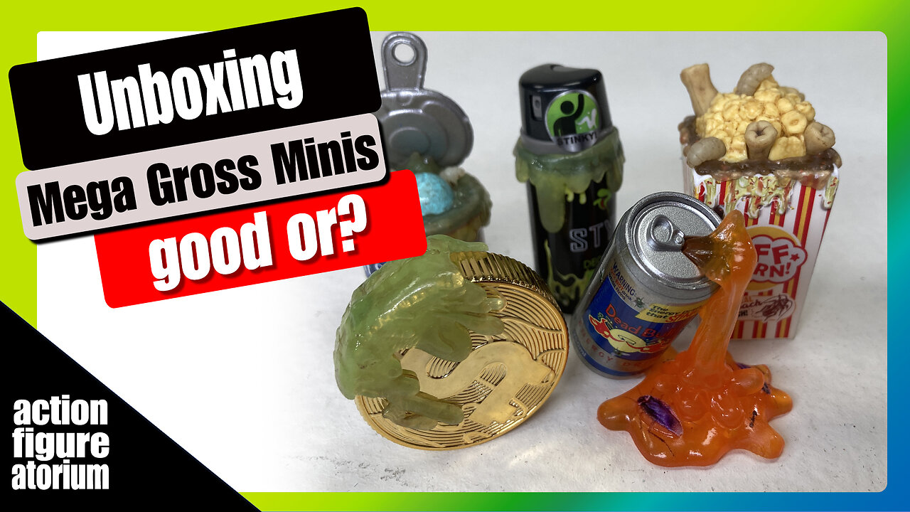 5 Surprise Mega Gross Minis | The Real Garbage: unboxing 2 packs to reveal the exact same 5 items