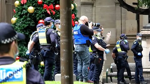 State Library Protest - Full Video, Photos Melbourne Australia 30/10/21