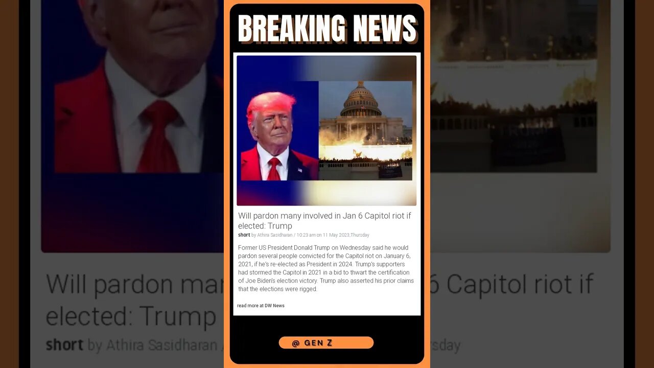 Breaking News | Trump Suggests Pardons for Capitol Rioters - Sparks Controversy and Outrage