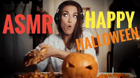 ASMR Gina Carla 🎃 Happy Halloween! Amazing Pumpkin Carving Sounds!