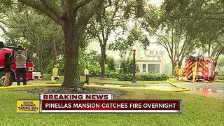 Crews battle large house fire in Belleair