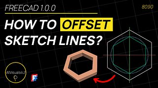 🙏 Offset Sketch Lines In FreeCAD 1.0 - FreeCAD Offset Sketch - FreeCAD Sketcher Offset