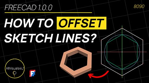 🙏 Offset Sketch Lines In FreeCAD 1.0 - FreeCAD Offset Sketch - FreeCAD Sketcher Offset