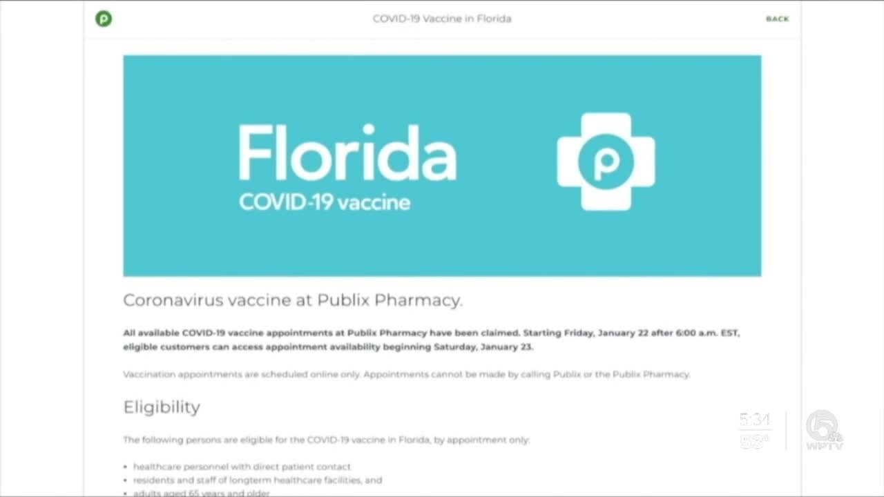 Another round of Publix vaccine appointments open on Friday