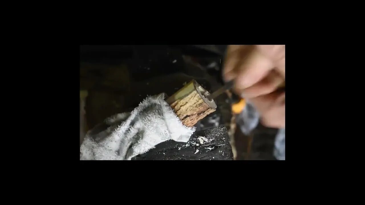 Forging a moose antler S guard Bowie knife #knifemaking #blacksmithing