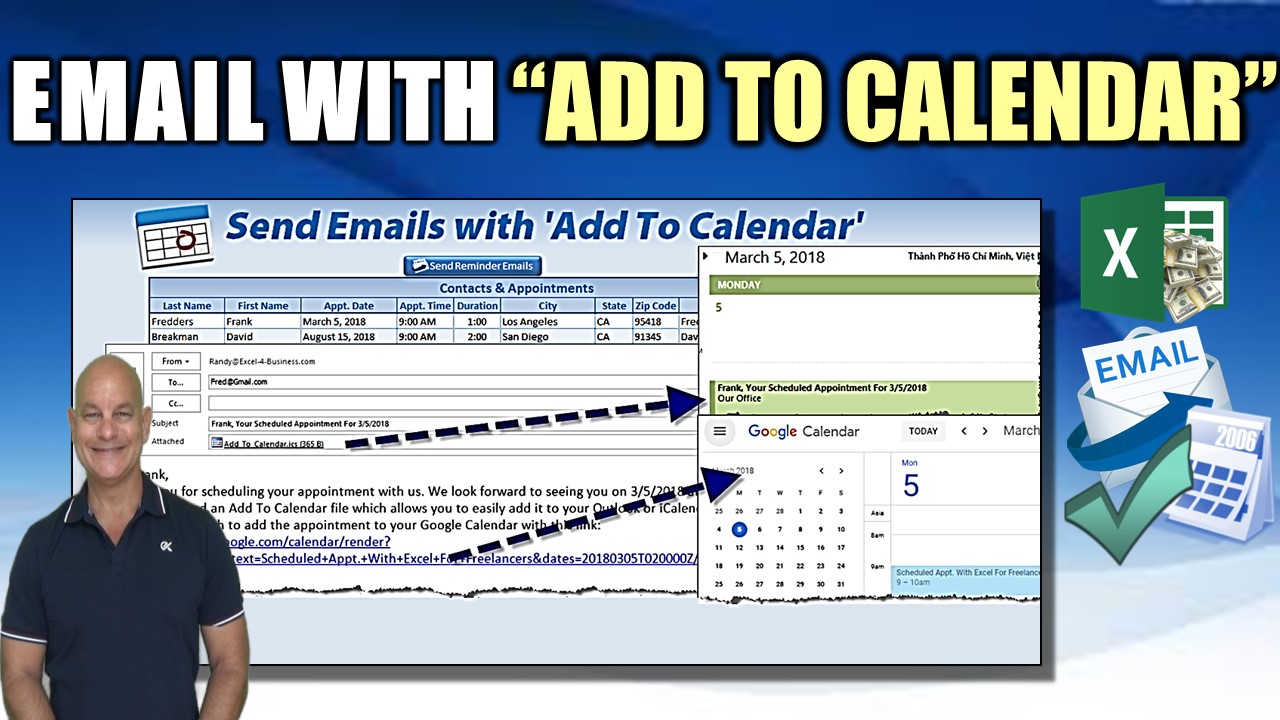 How To Create a Google Calendar Link and Add To Calendar ICS File AND send in ANY Email