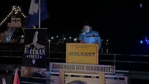 Wolgast - Stefan mit einer weiteren kurzen Rede 21-02-2023
