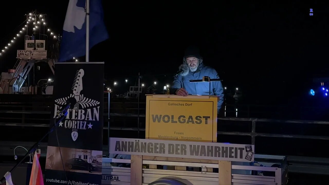 Wolgast - Stefan mit einer weiteren kurzen Rede 21-02-2023