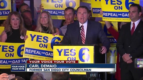 Gas tax Prop 6 fails