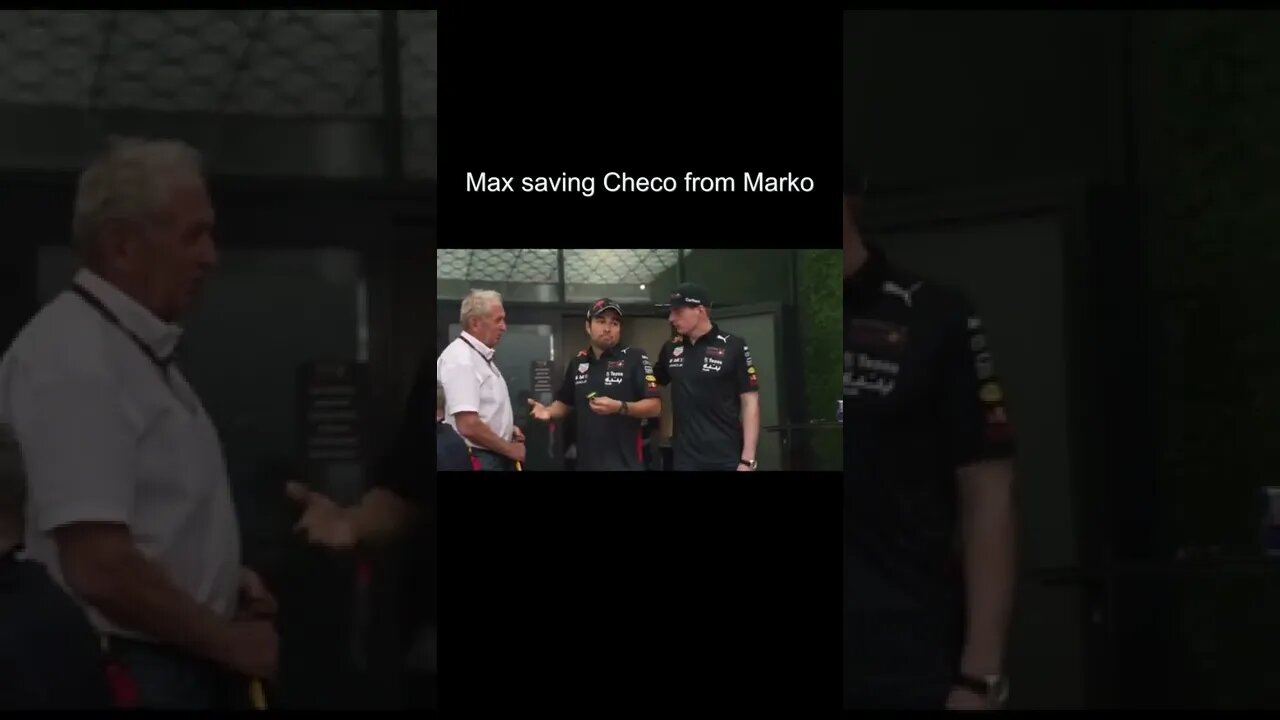 Max saving Checo from a boring conversation with Marko #shorts