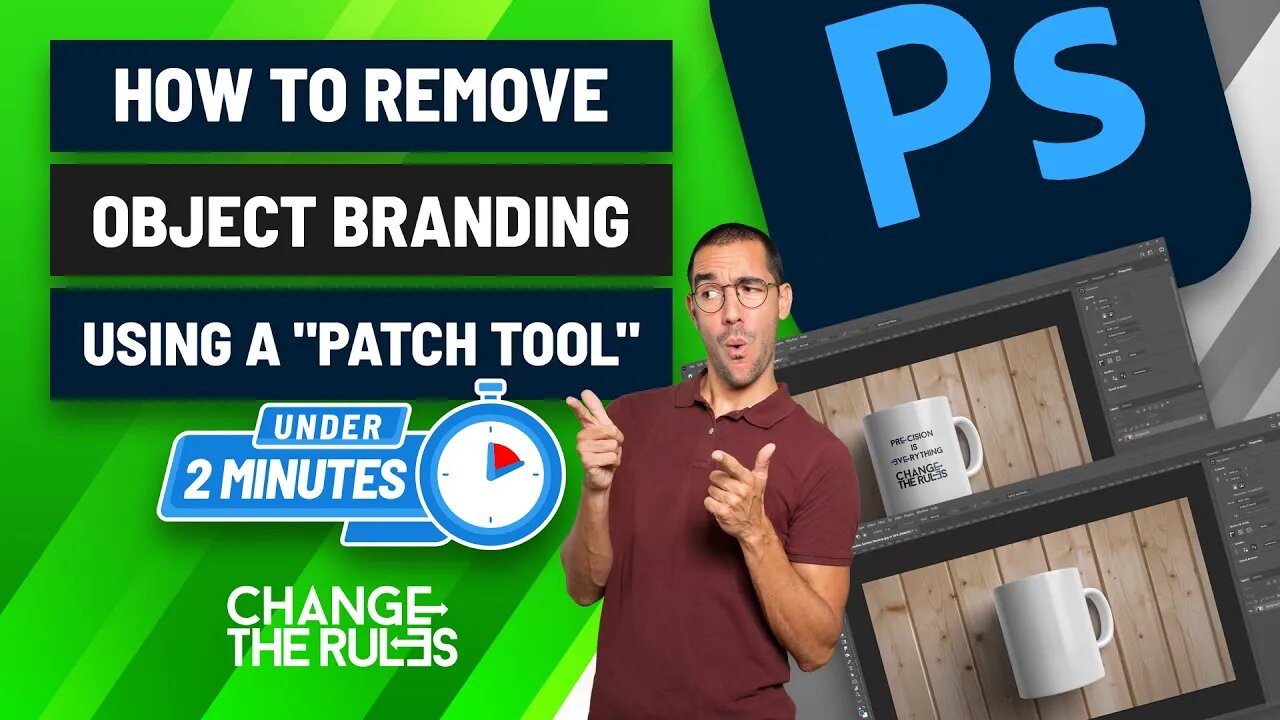 How To Remove Object Branding Using A "Patch Tool"