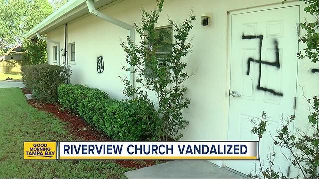 Vandals spray painted racist graffiti on Riverview church