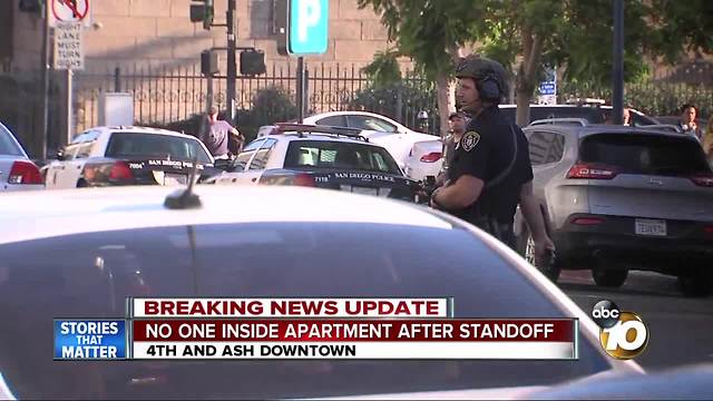 No one inside apartment after standoff