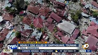 Almost 1350 killed by quake, tsunami