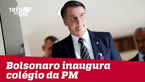 Jair Bolsonaro inaugura colégio da Polícia Militar no Rio de Janeiro