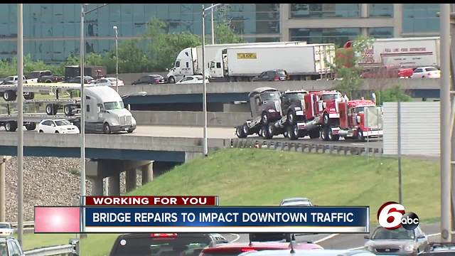 Portions of I-65 in downtown Indy will be closed from July - August for bridge rehabilitation