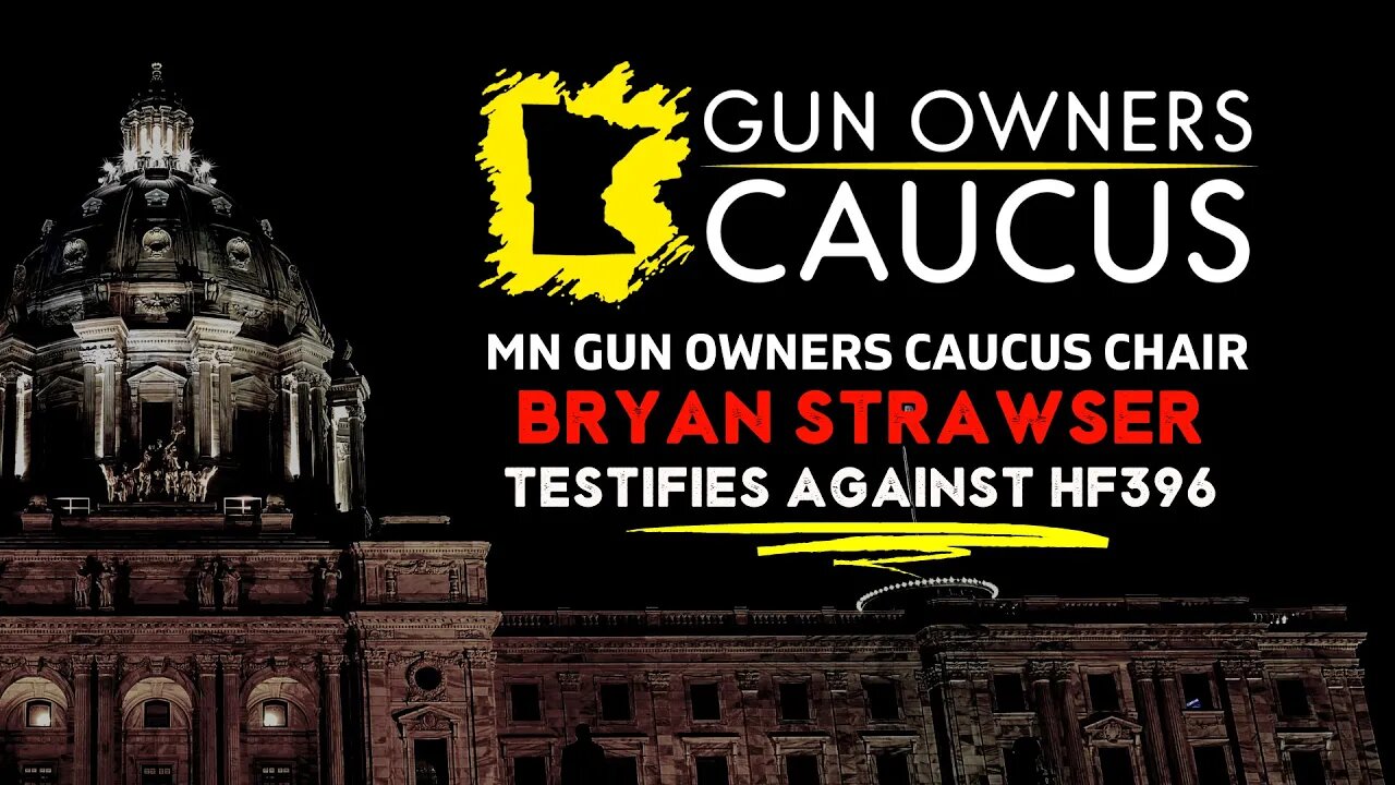 MN Gun Owners Caucus Chair Bryan Strawser testifies against HF396 - The Defenseless Storage Bill