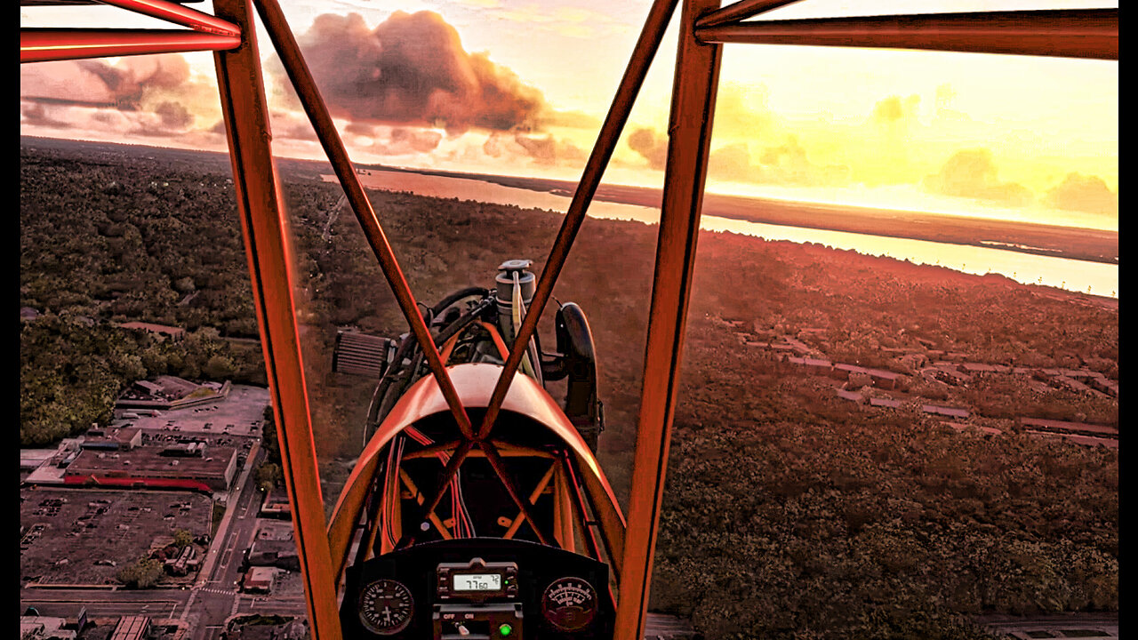 Wilmington Delaware ultralight Sunrise flight. Looking down on the city as it wakes for the day.