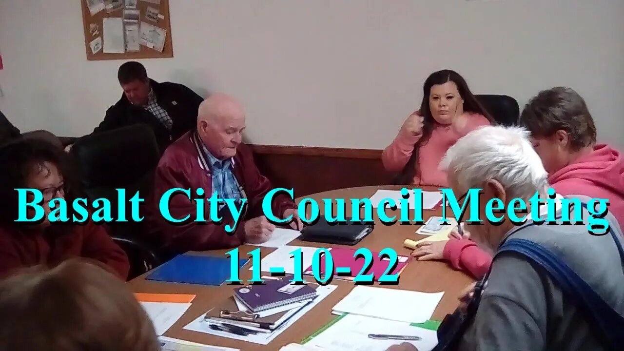 No. 827 – Basalt City Council Meeting 11–10–22