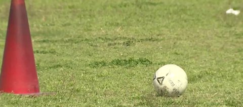 Soccer equipment donated to Vegas Verdes Elementary