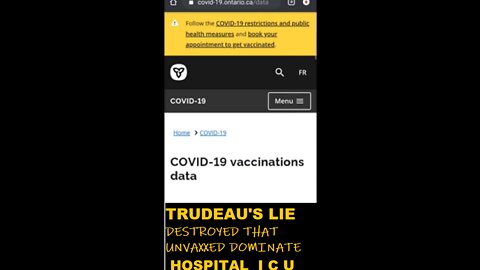 TRUDEAU'S LIE DESTROYED- VACCINATED ARE FILLING THE ICU OF HOSPITALS EVERYWHERE