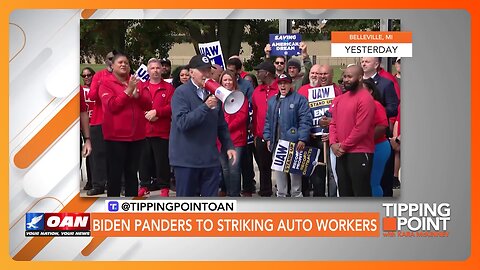 Biden Panders To Striking Auto Workers | TIPPING POINT 🟧