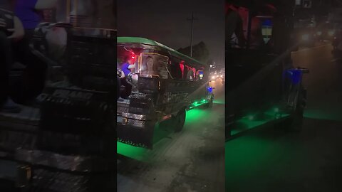 Jeepney at Night with Lights #shorts #shortvideo #travel #philippines