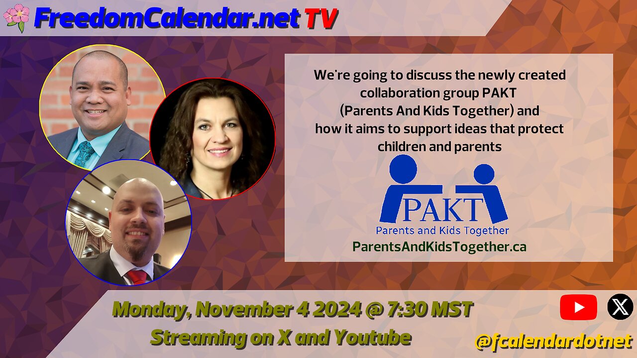 FreedomCalendar.net TV #009: Interview with PAKT (Parents And Kids Together)