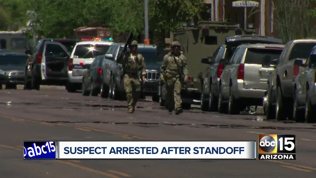 Suspect arrested after standoff in Phoenix