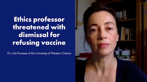 Ethics professor threatened with dismissal for refusing vaccine