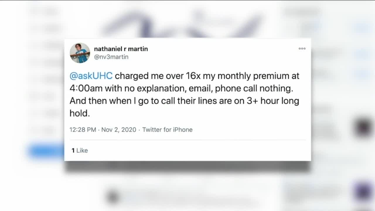 Woman charged 13x for health insurance for November