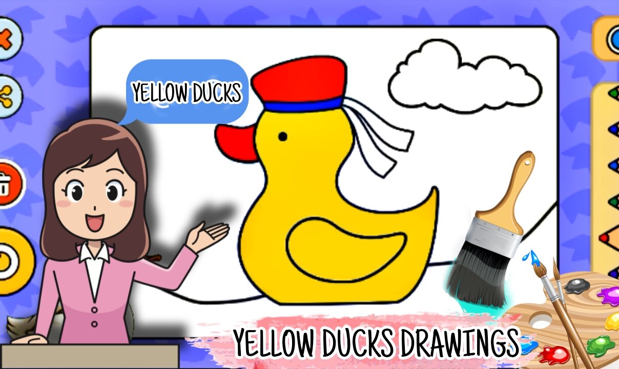 How to draw a YELLOW DUCKS 🦆| easy step by step ducks drawing