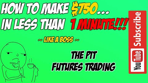 How To Make $750 In Under 1 Minute Trading Futures Live In The Pit - Like A Boss!