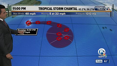 Tropical Storm Chantal forms over North Atlantic