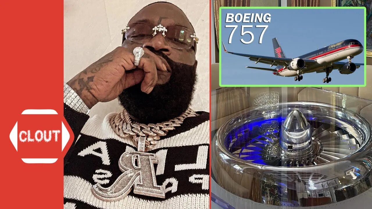 Rick Ross Shows Off His New Custom Brunch Table Made From A Boeing 757 Airplane Engine!