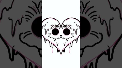 Heart Monster Sticker💖 #anime #drawing #animeedit #kawaii #cartoon