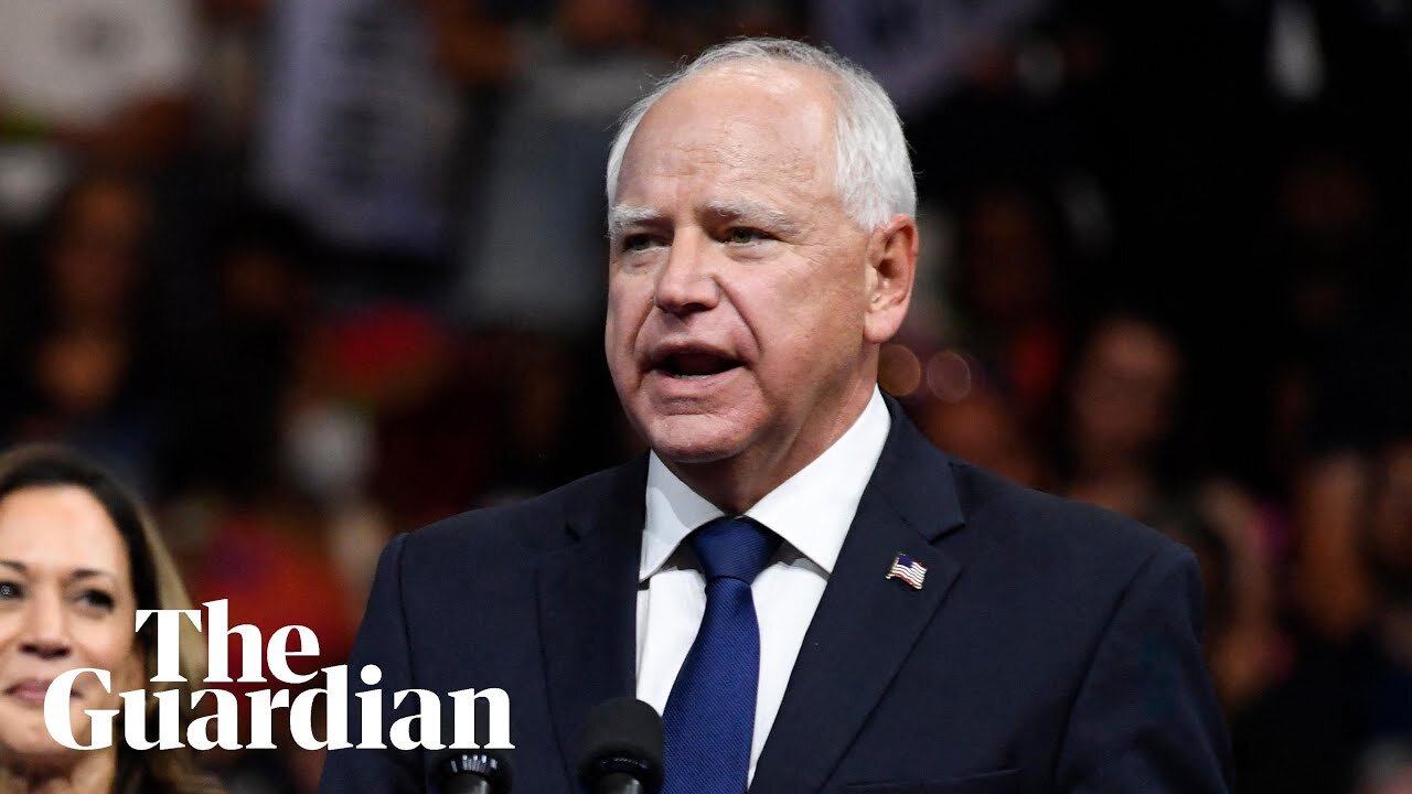 Minnesota governor Tim Walz delivers first speech as Kamala Harris's vice-president pick | NE