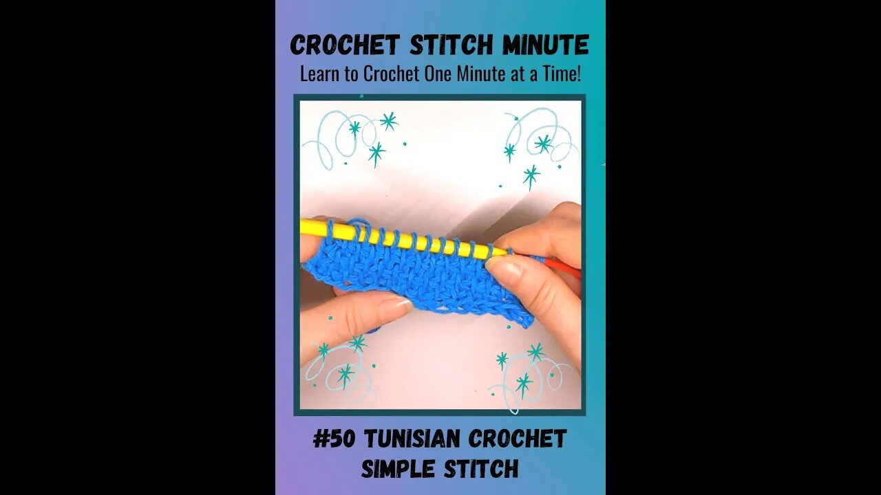 Tunisian Simple Stitch: 1 Minute Crochet #50