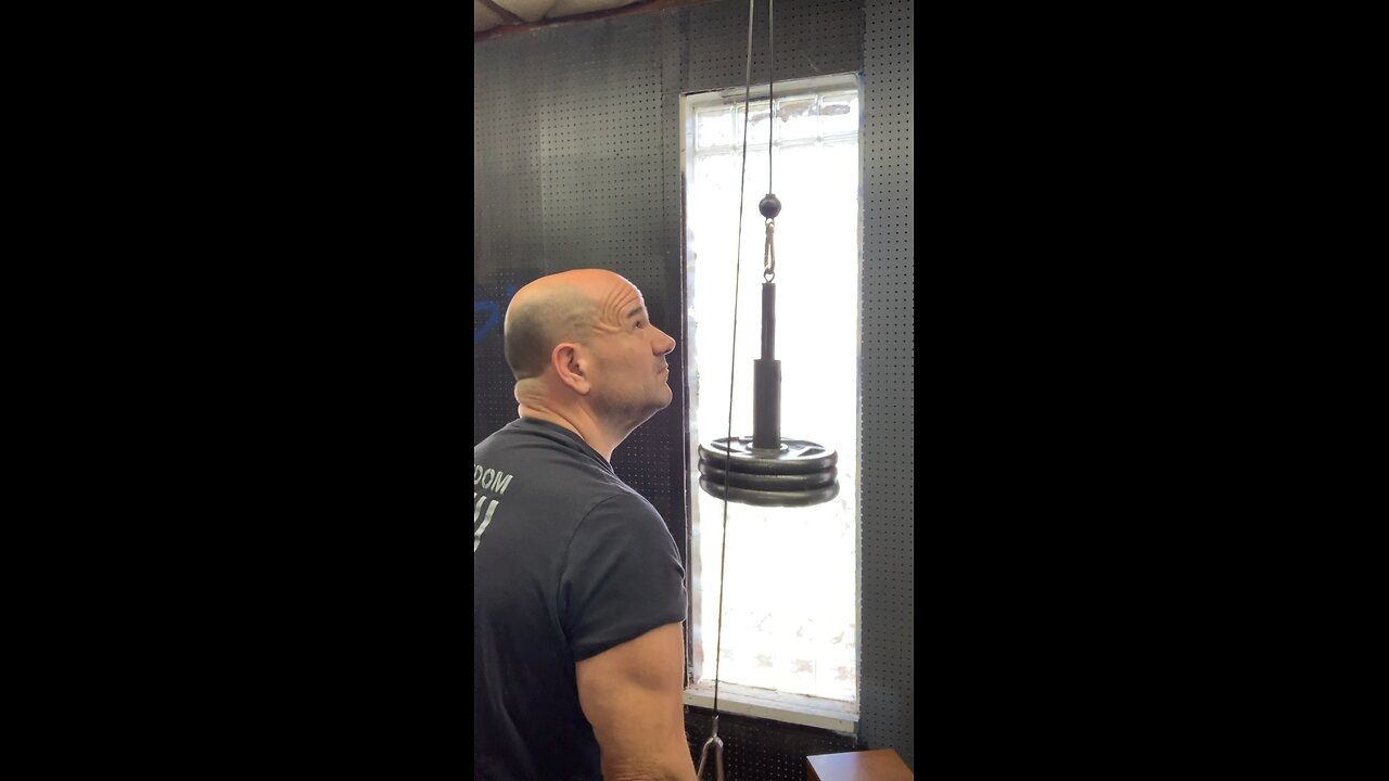 Triceps pull down on cables