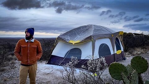 Surviving a Winter Storm in the Texas Desert (Winter Camping)