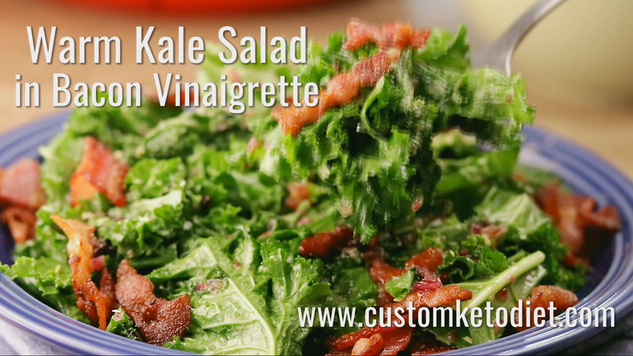 Warm Kale Salad in Bacon Vinaigrette