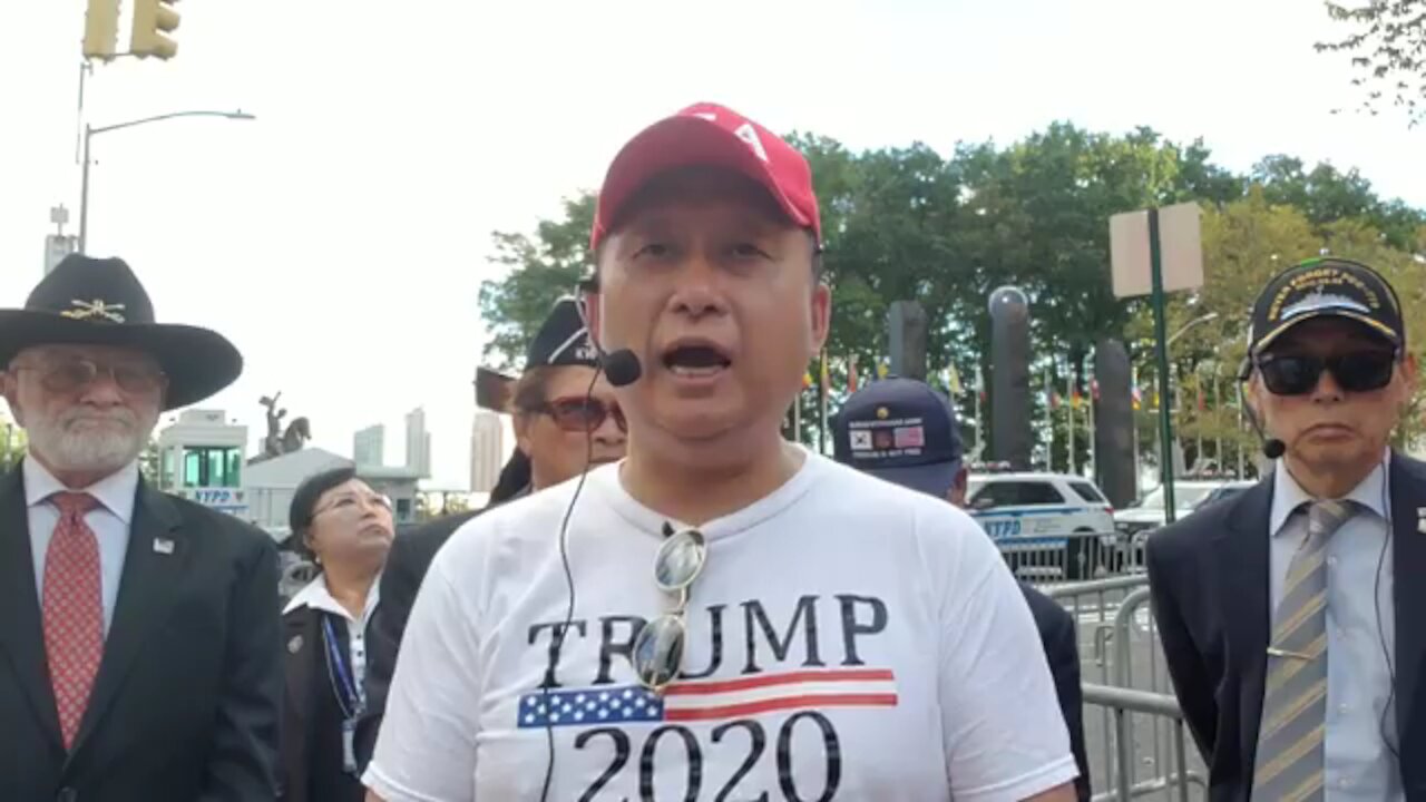 ★[2] [문재인 체포의 근거 성명서 선포] 태극기 군대 UN 본부 총출동! 문재인을 체포하라! [태평] 190924 화 [태투 뉴욕 41차-2] 맨하탄 UN 본부 앞