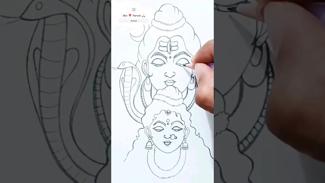 Mahadev 🕉️Parvati mata 🔱 || 😱😱 || #shorts #trending #viral #explore #art