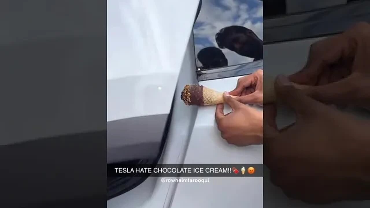 TESLA VS. DRUMSTICK ICE CREAM 🍦😳#shorts