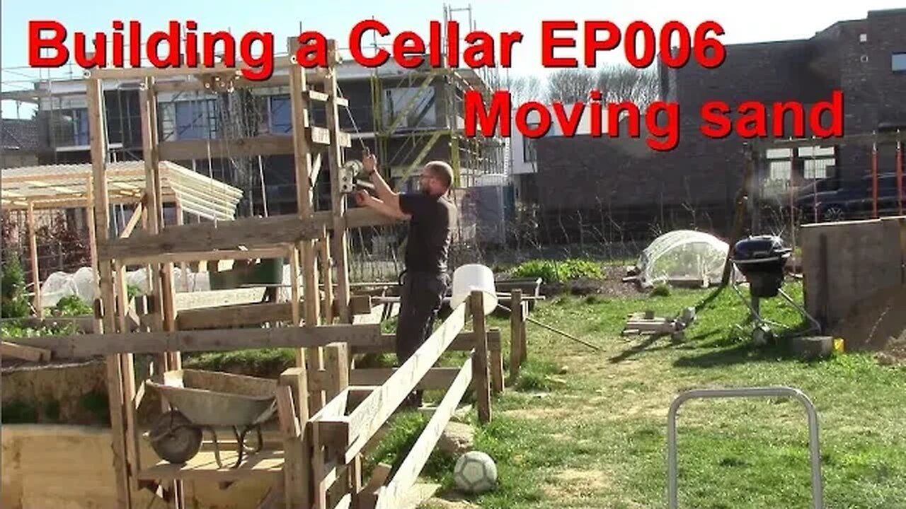 Building a root cellar EP006 Moving more sand