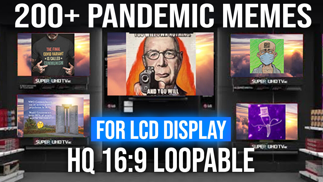 200+ Pandemic Meme Slideshow : LCD Display Ready 16:9 : Loopable / Continuous Playback