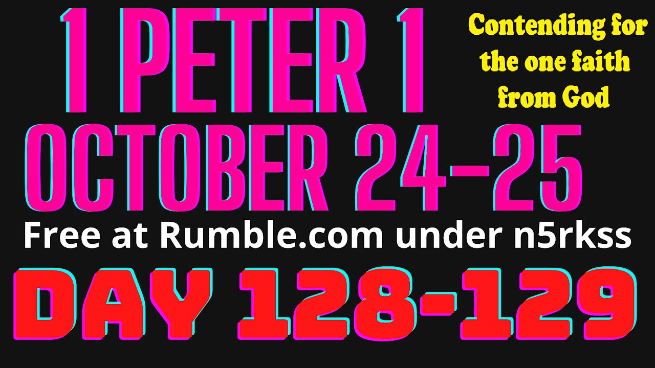 1 Peter 1. Want freedom from every wind of doctrine of men? Get it free at Rumble under n5rkss!