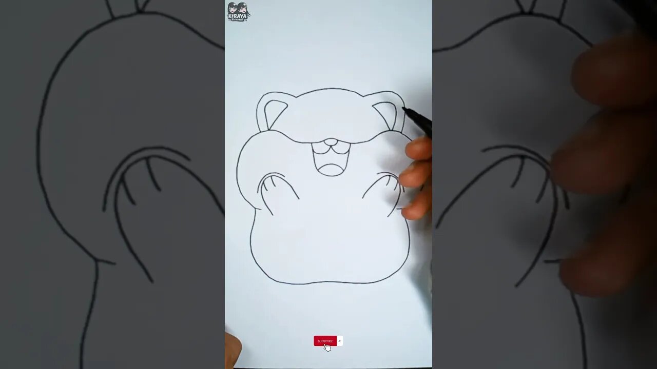 Easy Drawing❗ Cute Hamster Drawing Shorts || How To Draw a Hamster || #simple #drawing #shorts