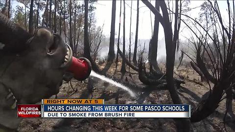 Pasco Wildfire: school hours changing this week